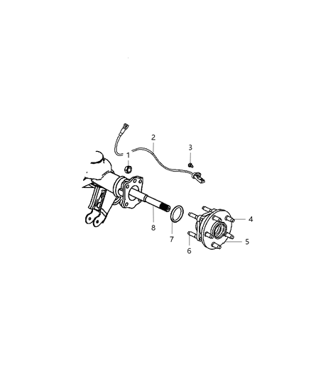 2010 Jeep Commander Shaft, Axle of Rear Axle; Differential And Drive Line Diagram 1 - Thumbnail
