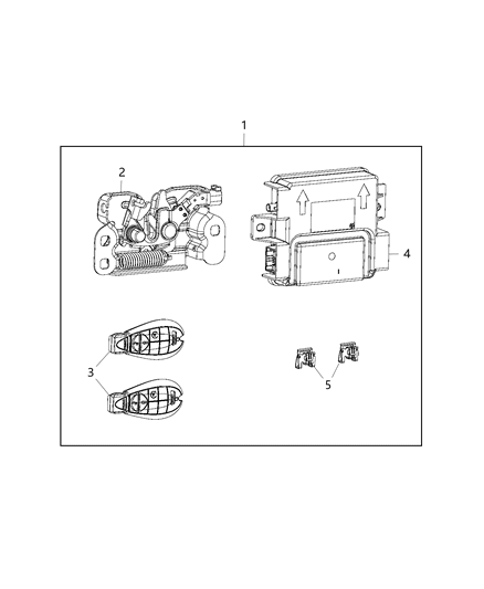 2016 Jeep Cherokee Remote Start of Mopar Accessories - Component Parts Diagram