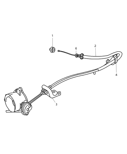 2004 Chrysler Town & Country Cable Throttle Control Diagram for 4861742AC