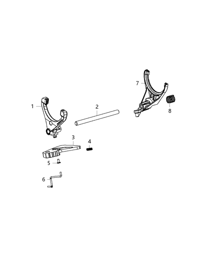 2016 Ram 2500 Shift Forks & Rails of Transfer Case Diagram 2 - Thumbnail