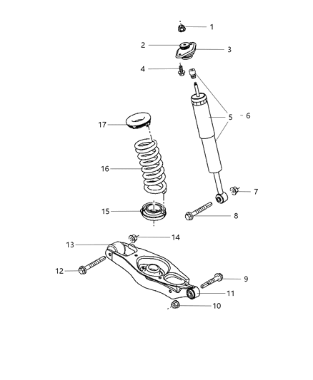 2010 Chrysler 300 Rear Shocks, Spring Link Diagram 2 - Thumbnail