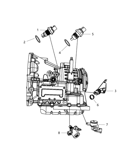 2010 Chrysler Sebring Sensors - Drivetrain Diagram 1 - Thumbnail