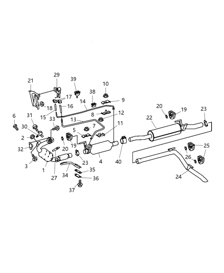 2008 Dodge Sprinter 2500 Exhaust System Diagram 2 - Thumbnail