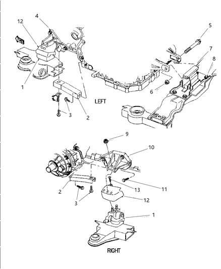 1997 Dodge Intrepid Engine Mounts Diagram 2 - Thumbnail