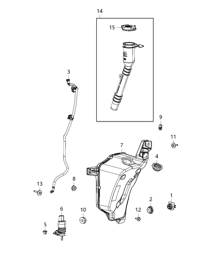 2021 Jeep Wrangler Reservoir, Windshield Washer Diagram 6 - Thumbnail