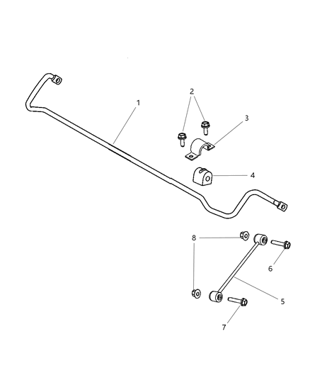 2007 Dodge Charger Stabilizer Bar, Rear Diagram for 4782871AB