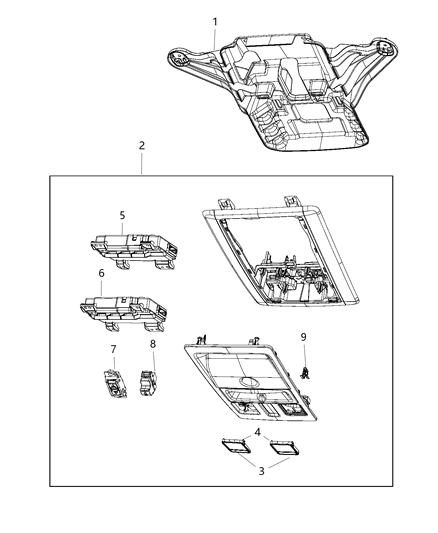 2019 Ram 1500 Window Switch Diagram for 68148894AA