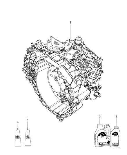 2019 Jeep Cherokee Transmission / Transaxle Assembly of Manual Transmission Diagram