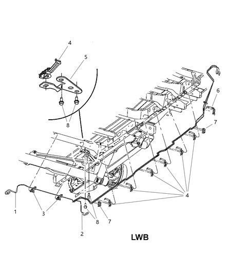2004 Dodge Caravan Lines - Chassis Diagram 2 - Thumbnail