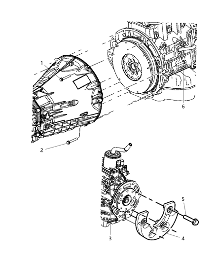 2008 Dodge Nitro Clutch Housing Mounting Diagram 2 - Thumbnail