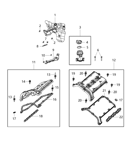 2020 Jeep Wrangler Cylinder Head Covers Diagram 3 - Thumbnail