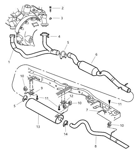 1998 Dodge Durango Bracket Diagram for 52103071AD