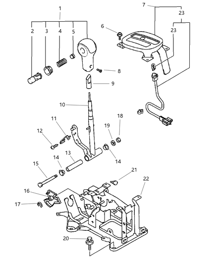 2005 Chrysler Sebring Coupe Gear Shift Control Diagram 1 - Thumbnail