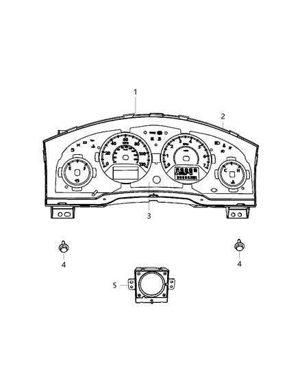 2013 Ram C/V Instrument Panel Cluster Diagram