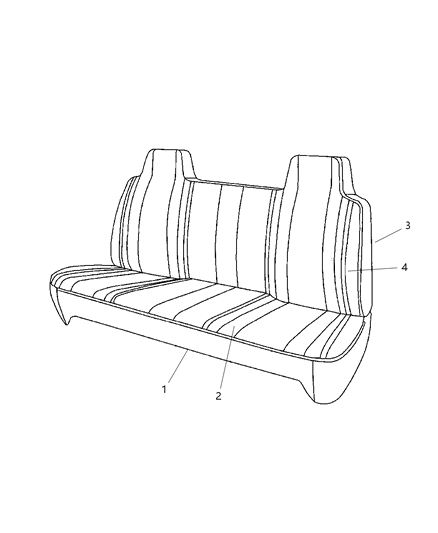 1999 Dodge Ram 2500 Regular Cab Front Seat Diagram 2 - Thumbnail