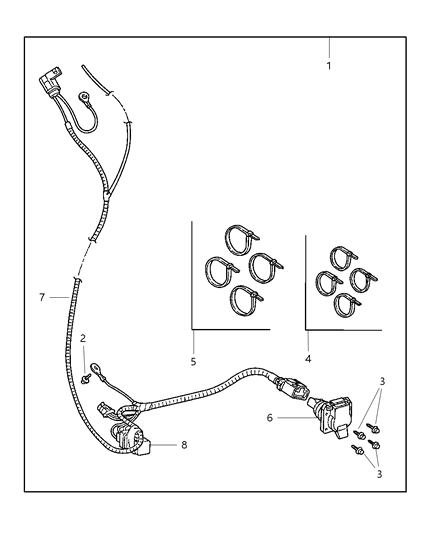 2002 Dodge Ram Wagon Wiring Kit - Trailer Tow Diagram 2 - Thumbnail