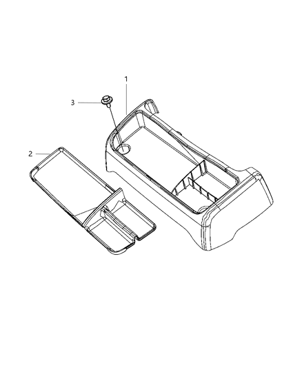 2018 Ram 3500 Pickup Floor Console Diagram 3 - Thumbnail