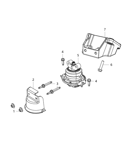 2017 Dodge Charger Engine Mounting Left Side Diagram 3 - Thumbnail