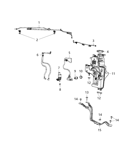 2018 Jeep Wrangler All-new Model Front Washer System Diagram 1 - Thumbnail