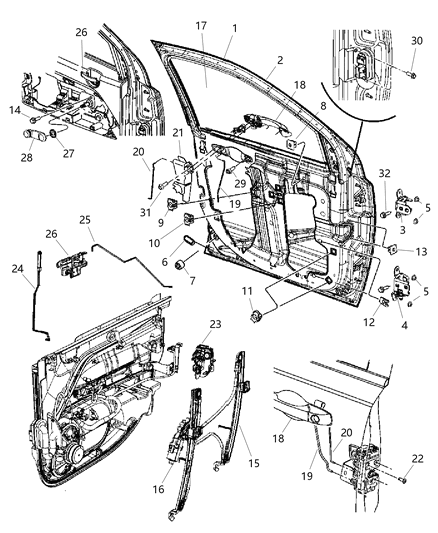 2007 Jeep Compass Rod, Front Driver Side Diagram for 5115821AA