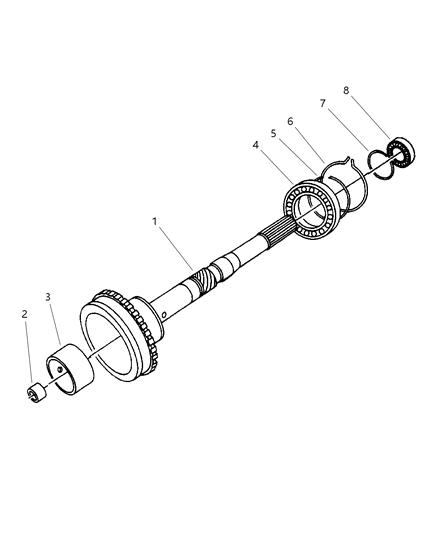 1999 Dodge Ram 2500 Regular Cab Output Shaft Diagram 2 - Thumbnail