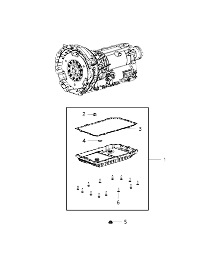 2019 Ram 1500 New Style Oil Pan , Filter And Related Parts Diagram 1 - Thumbnail
