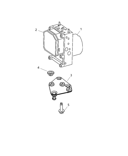 2007 Dodge Sprinter 3500 Control Unit Anti-Lock Brake Diagram for 68026567AA