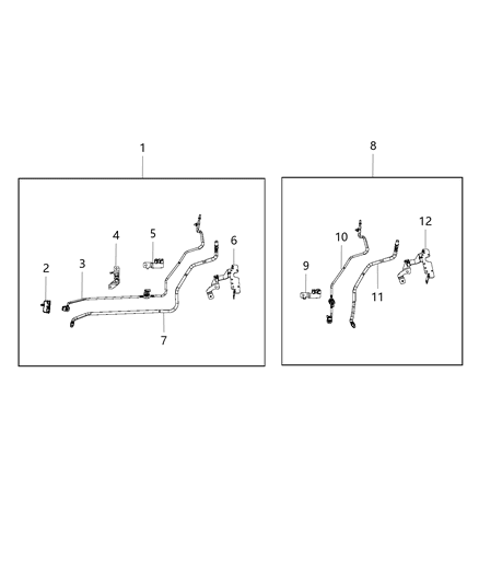 2021 Jeep Wrangler Fuel Lines/Tubes And Related Parts Diagram 4 - Thumbnail