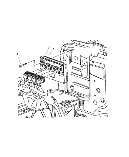 2005 Jeep Wrangler Module Powertrain Control Generic Diagram for RL044499AD