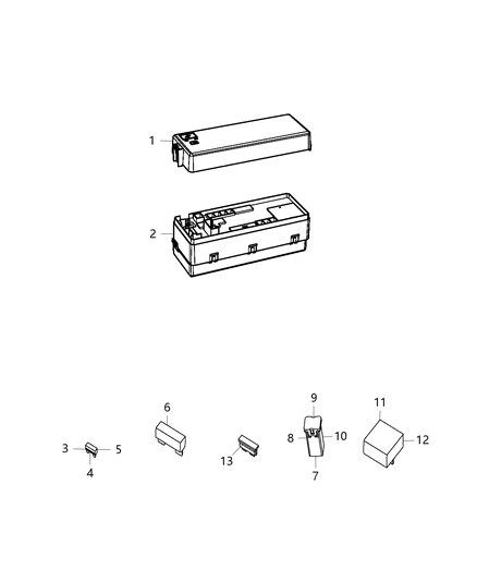 2015 Dodge Charger Relay Mini Diagram for 68271207AA