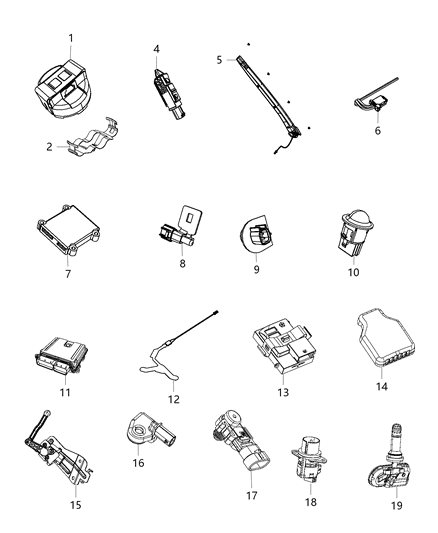 2015 Jeep Cherokee Sensor Tire Pressure Diagram for 68240730AC