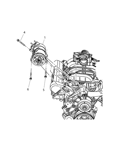 2007 Jeep Liberty Clutch & Pulley Diagram for 68057094AA