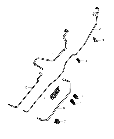 2014 Ram 2500 Fuel Lines, Rear Diagram 1 - Thumbnail