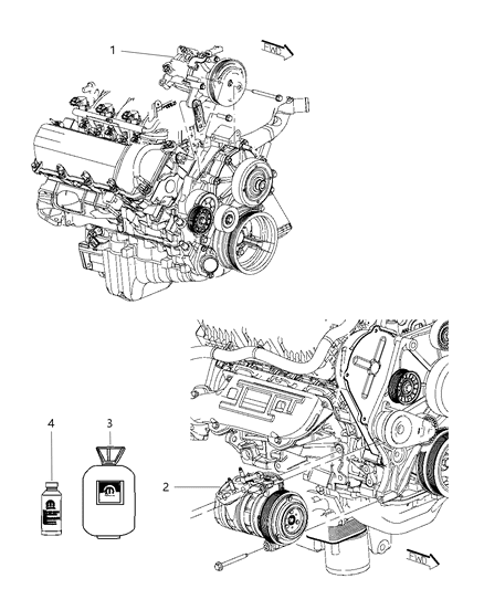 2009 Dodge Nitro Compressor A/C Diagram for 55111401AC