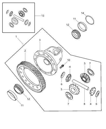 2011 Dodge Avenger Differential of Manual Transmission Diagram