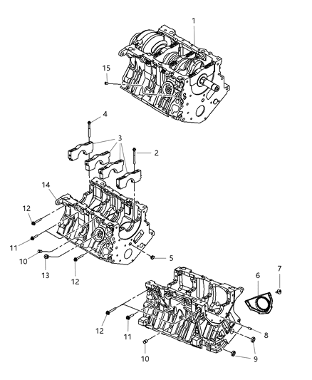 2009 Dodge Journey Cylinder Block & Hardware Diagram 5 - Thumbnail