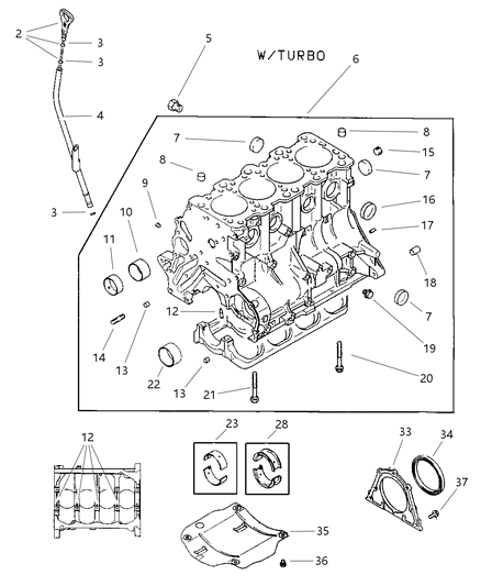 1997 Dodge Avenger Cylinder Block Diagram 1 - Thumbnail