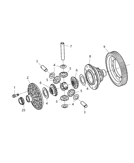 2002 Dodge Stratus Sedan Differential of Manual Transmission Diagram 1 - Thumbnail