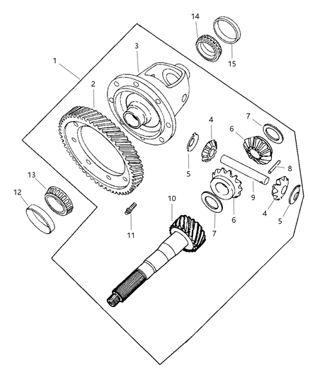 1999 Chrysler Sebring Coupe Differential Automatic Transaxle Diagram
