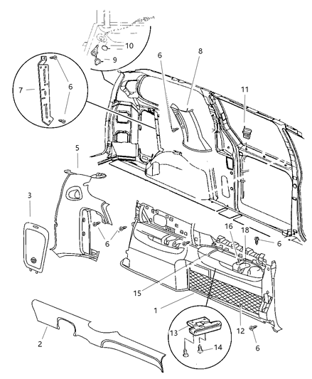 1997 Dodge Grand Caravan Latch Diagram for 4706606