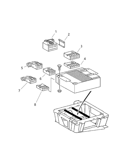 2003 Dodge Sprinter 2500 Cover Wiring Protector Diagram for 5102945AA