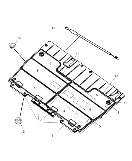2007 Dodge Caravan Stow N Go Hardware - Bench Seats Diagram