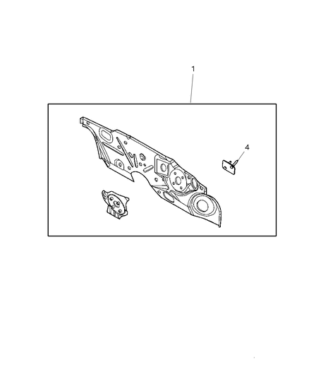 2006 Chrysler PT Cruiser Dash Panel Diagram for 5017558AE