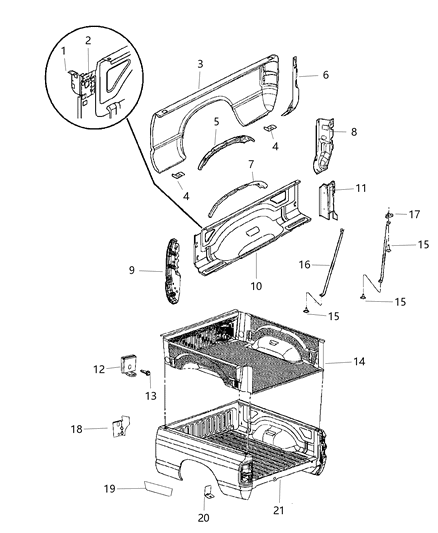 2015 Ram 2500 Pick-Up Box Without Ram Box Diagram