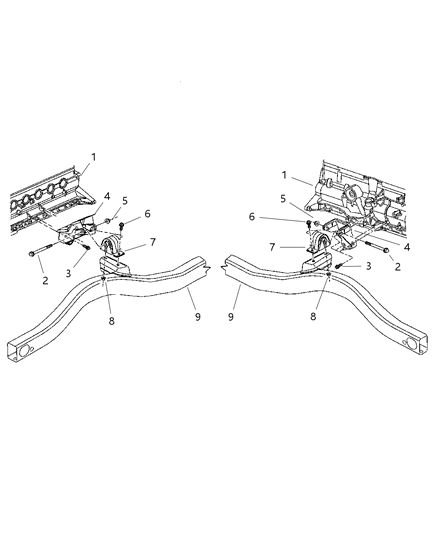 2006 Jeep Wrangler Engine Mounts Diagram 2 - Thumbnail