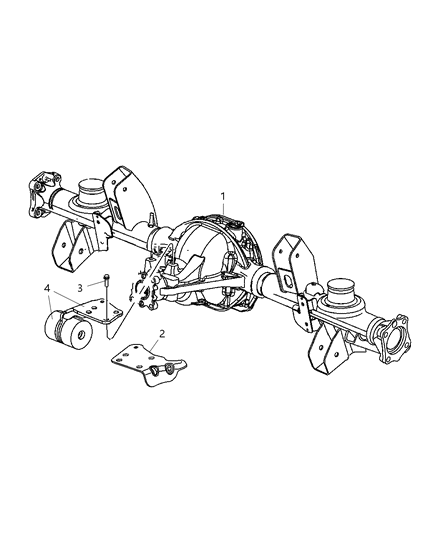 2005 Jeep Grand Cherokee Axle Assembly, Rear Diagram