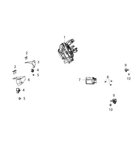 2020 Jeep Gladiator SDM Module Diagram for 68339080AD