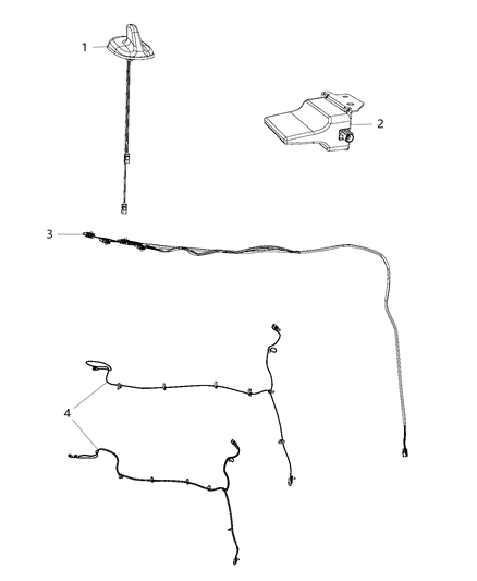 2018 Ram 3500 Cab Chassis(<10K lb.) Satellite Radio System Diagram