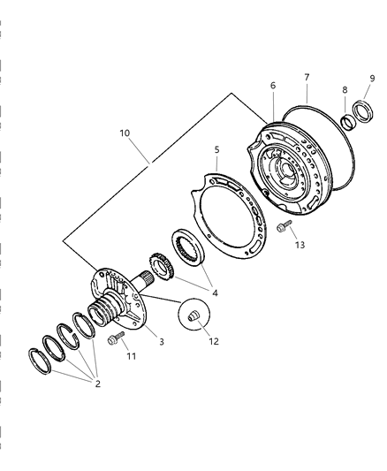 1999 Chrysler Sebring Coupe Oil Pump With Reaction Shaft Diagram