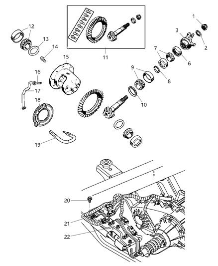 2003 Jeep Wrangler Differential - Front Axle Diagram 1 - Thumbnail